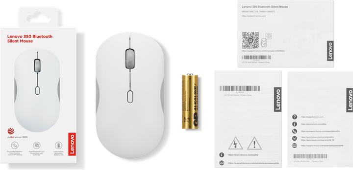 Produktbild Lenovo 350 Bluetooth Silent Mouse Cloud Grey (P) (Kabellos)