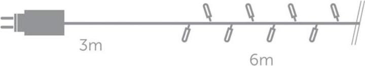 Light Creations Novalight LED - 6 m - 40 warm white lamps - green cable (6 m)