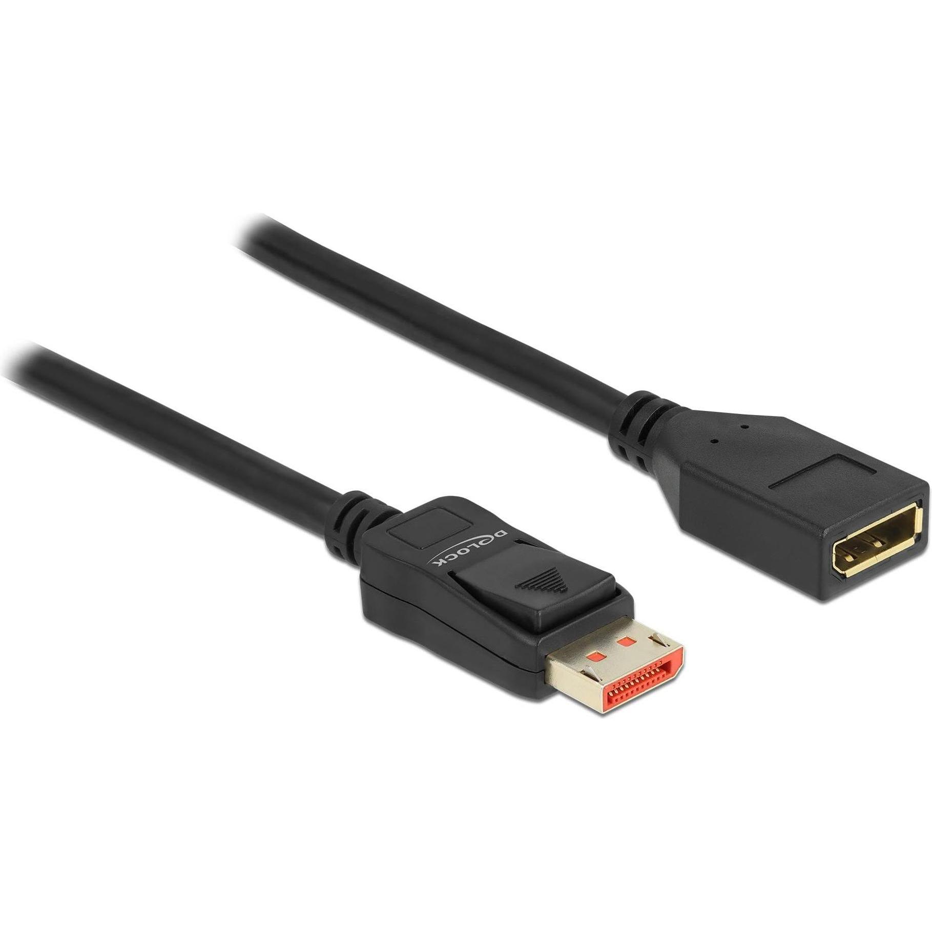 Delock 87072 3 M Displayport (3 M), Cavo Video, Nero