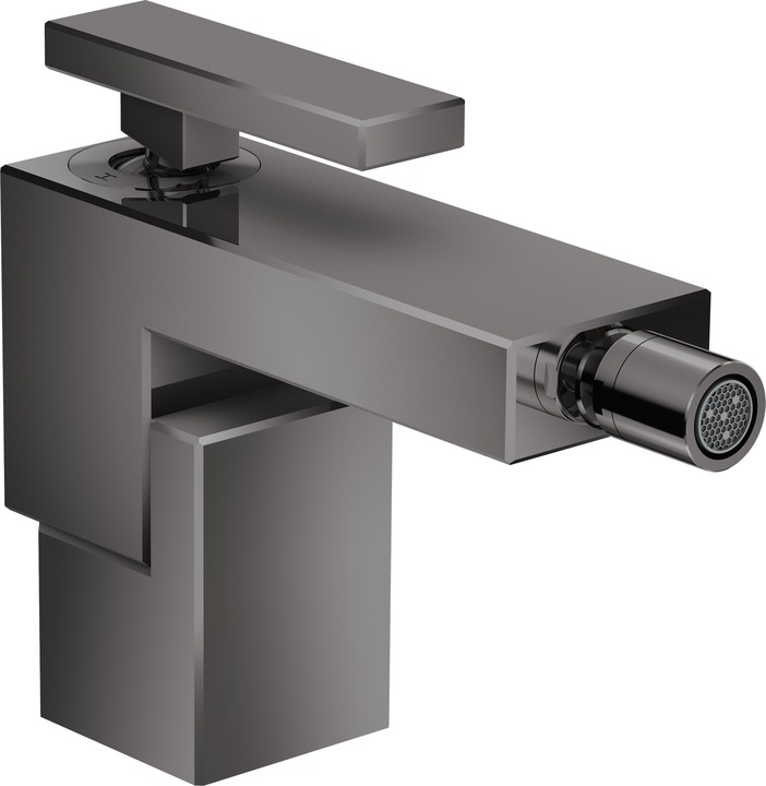 Actual product image Axor hand-sized Edge single-lever bidet mixer with push-open waste