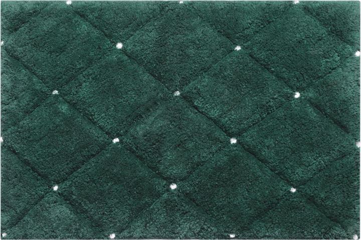 Eurofirany CHIC zacht vloerkleed, versierd met geometrisch patroon met kristallen, 50X70 cm, kleur: zwart (50 x 70 cm)