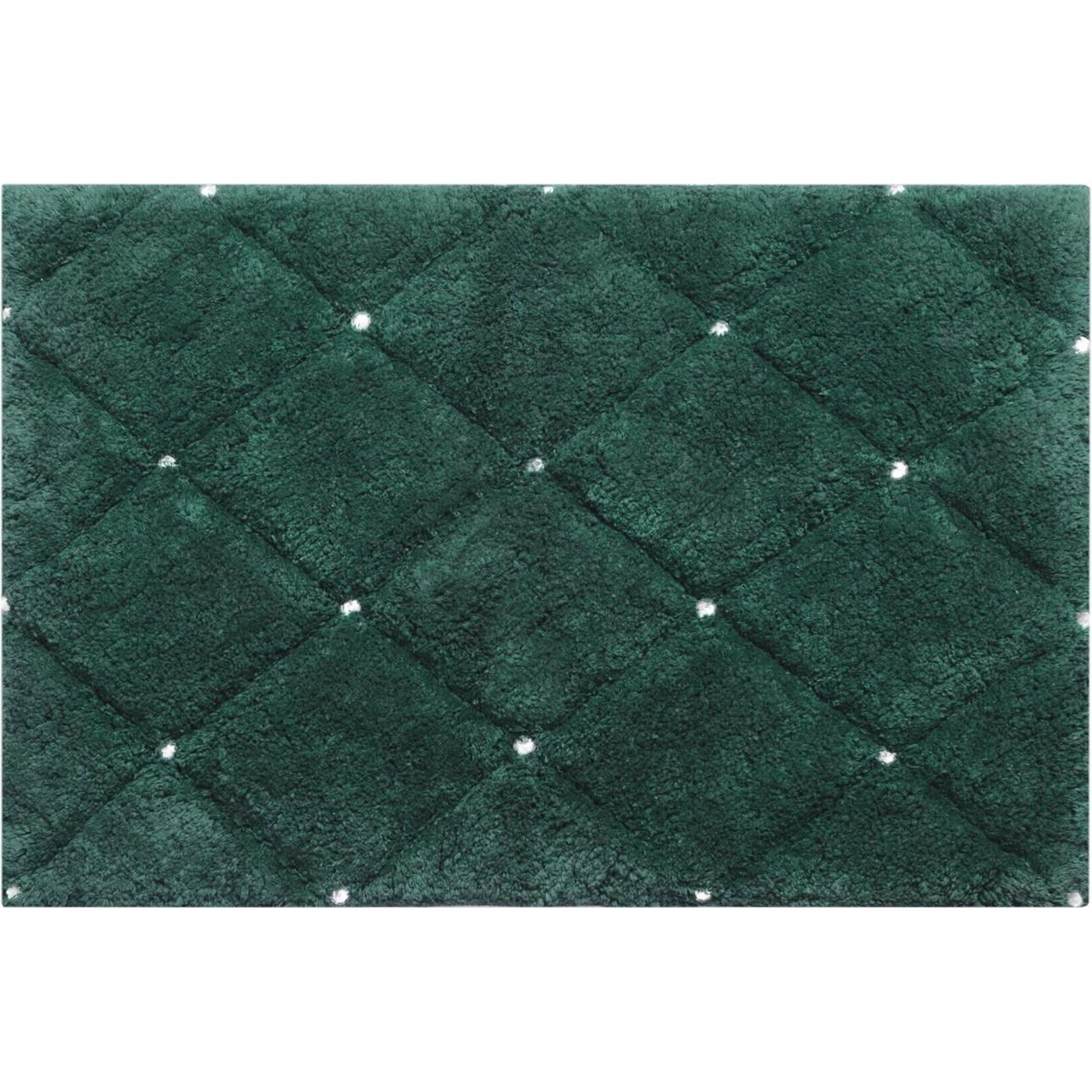 Eurofirany, Tappeto, Tappeto morbido CHIC, decorato con motivo geometrico con cristalli, 50X70 cm, colore: nero (50 x 70 cm)