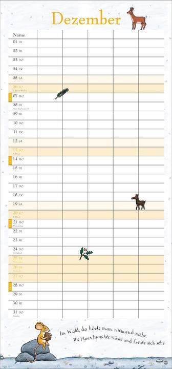 Produktbild Der Grüffelo Familienplaner 2026 (A3)