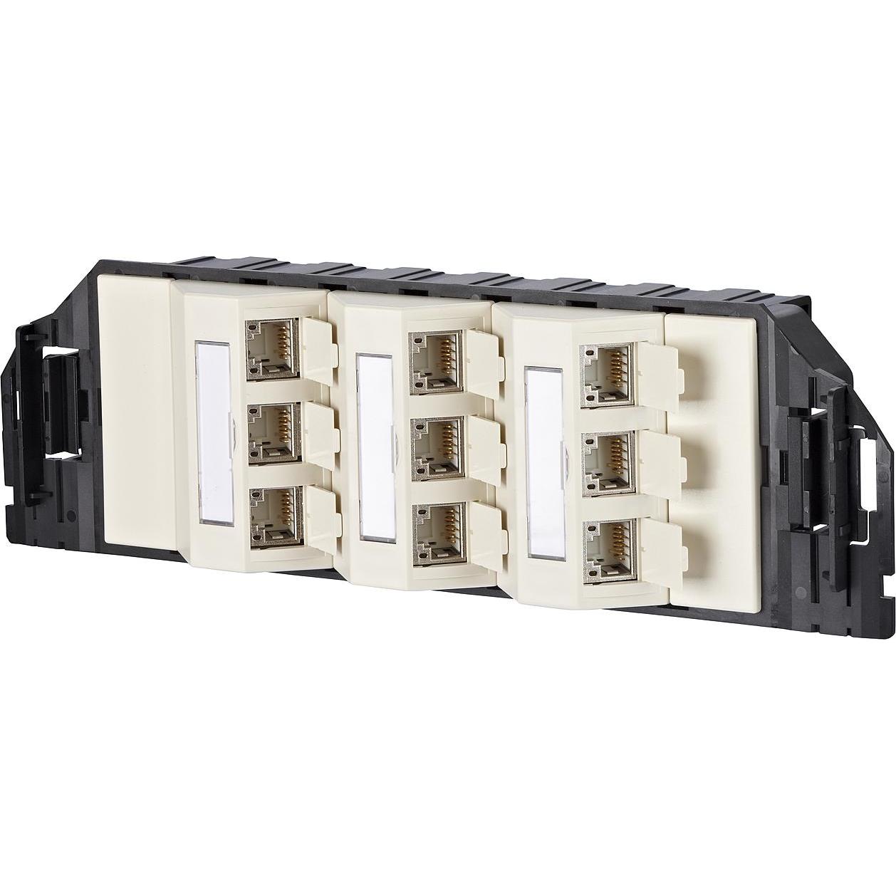 Metz Connect, Steckdose, 130B11S90301-E - RJ-45 - 6a - Schwarz - Weiss - 1 Stück(e)