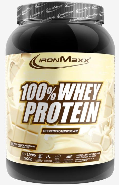 Immagine prodotto IronMaxx 100% Proteine del siero di latte (Cioccolato bianco, 1 x, 900 g)