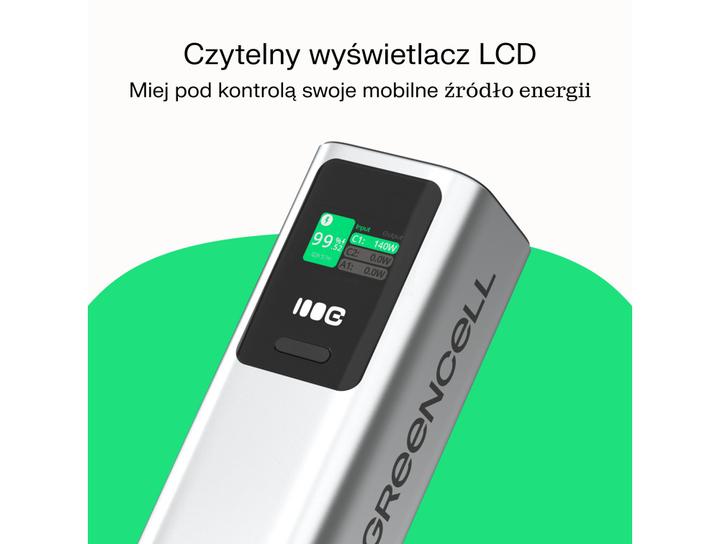 Actual product image GreenCell Powerbank PowerPlay Ultra 25200mAh Schnelles Laden 140W 2x USB-C PD 1x USB-A (25200 mAh, 140 W)