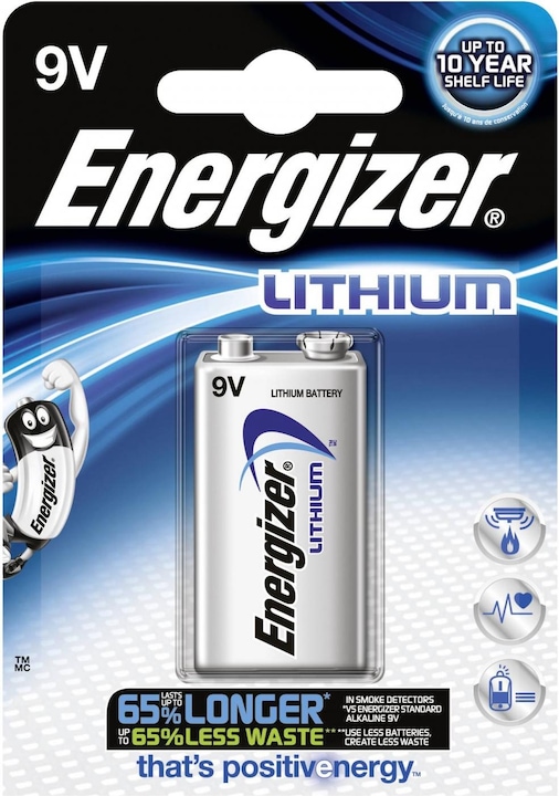 Actual product image Energizer L522 (1 pcs., 9V Block, 1200 mAh)