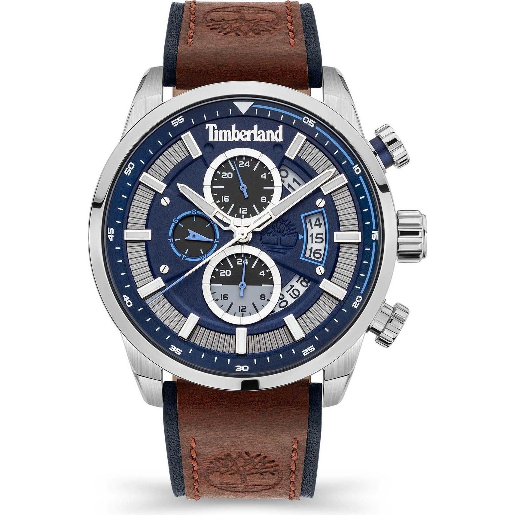Timberland Uomo Argento Orologio Da Polso, Callahan, (Orologio Con Pietra Preziosa)