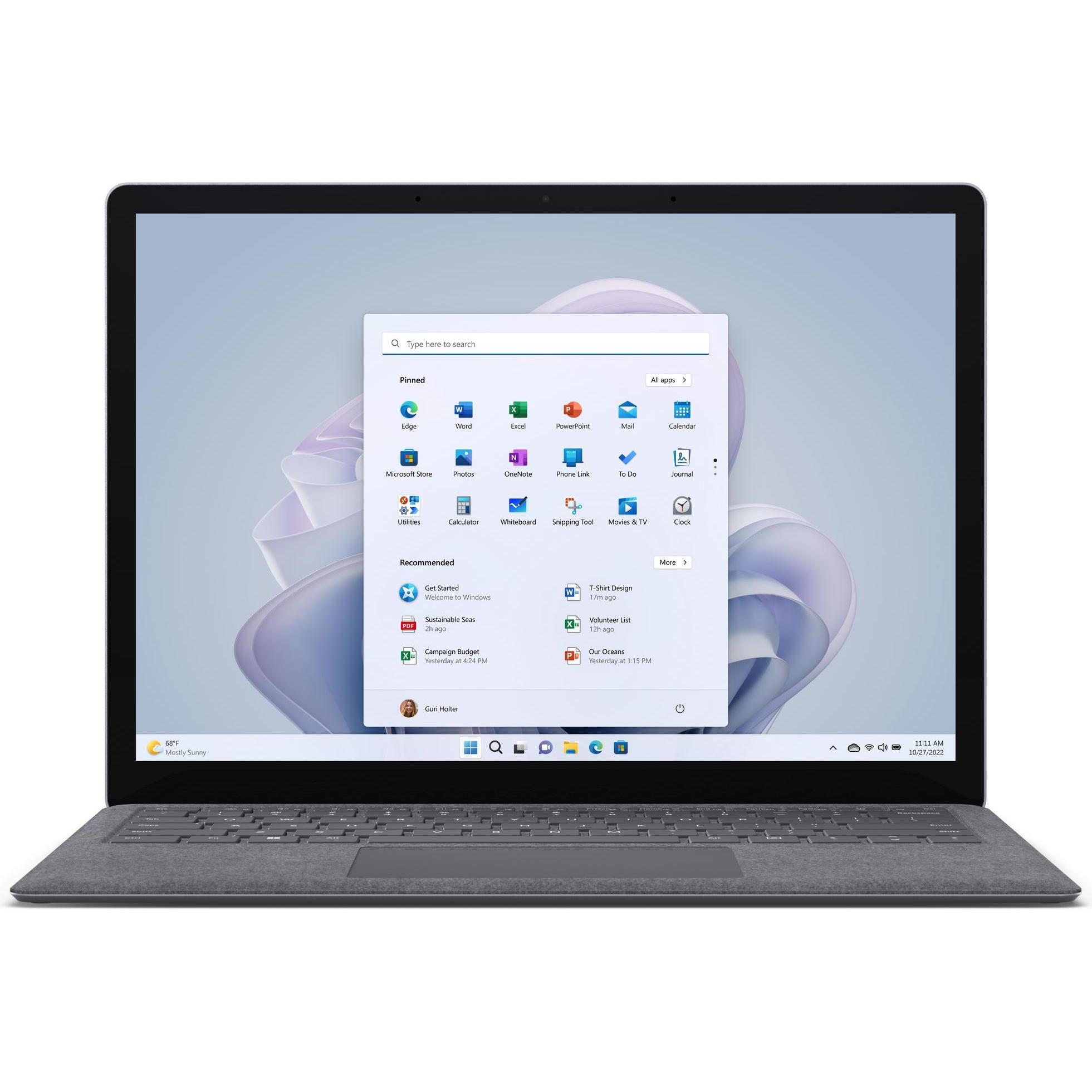Microsoft Surface Laptop 5 R1B-00005 Platin i5-1245U 8GB/256GB SSD 13" QHD Touch W10P (13.50", Intel Core i5-1245U, 8 GB...