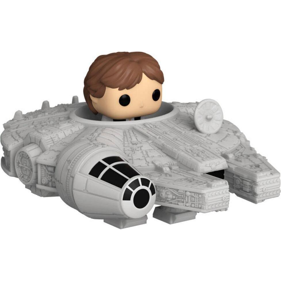 Funko Star Wars Bitty POP! Rides Vinyl Figur Display Han Solo w/Millenium Falcon 2,5 cm