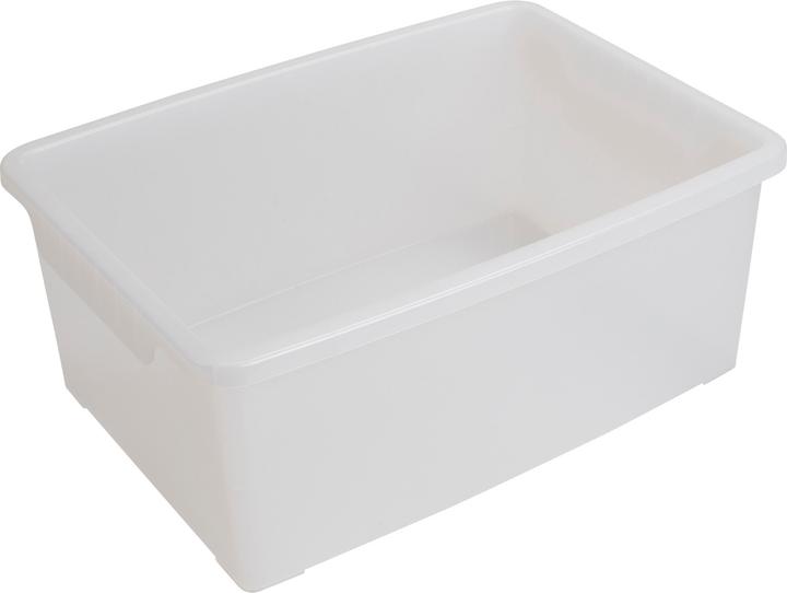 Betzold Aufbewahrungsbox, 16 x 39,5 x 27,5 cm, weiss-transparent, ohne Deckel (39.50 cm, 11.60 l)