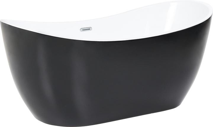 Produktbild Beliani Badewanne freistehend schwarz oval 170 x 77 cm ANTIGUA (240 l, 77 cm, 170 cm)