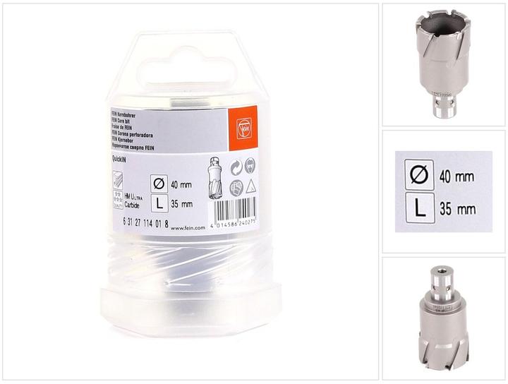 Actual product image Fein Core drill 40 mm HM-Ultra 35 Q (40 millimetres)