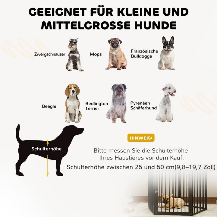 Actual product image PawHut Welpenauslauf Stahl Schwarz (Dog kennel)