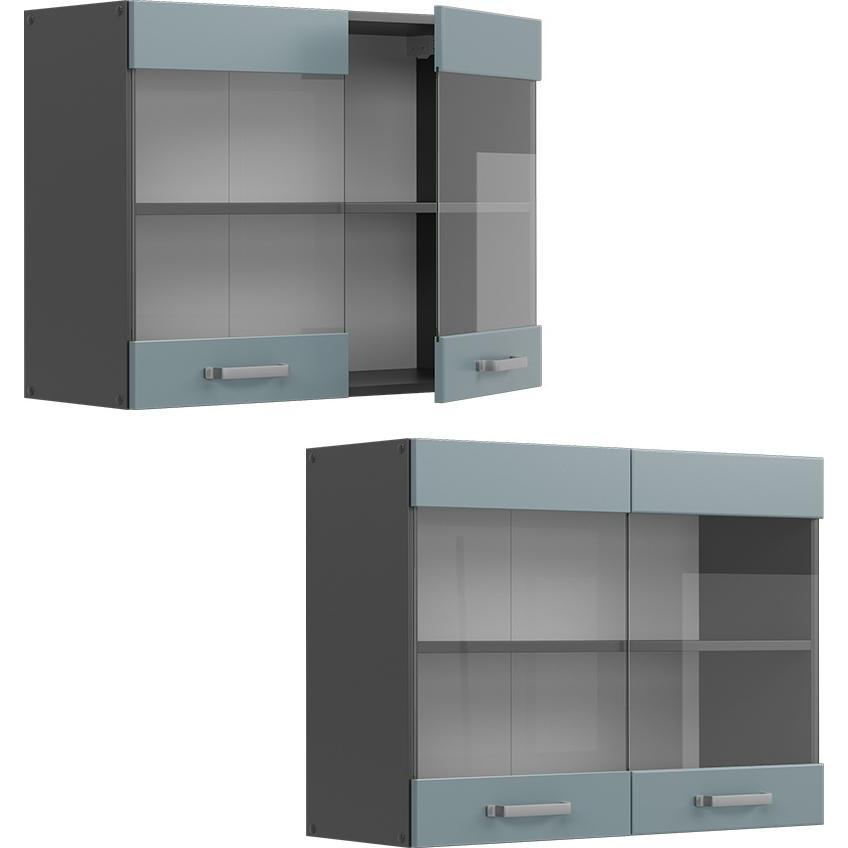 Vicco, Regal, Küchenglasschrank R-Line (80 x 31 x 60 cm)