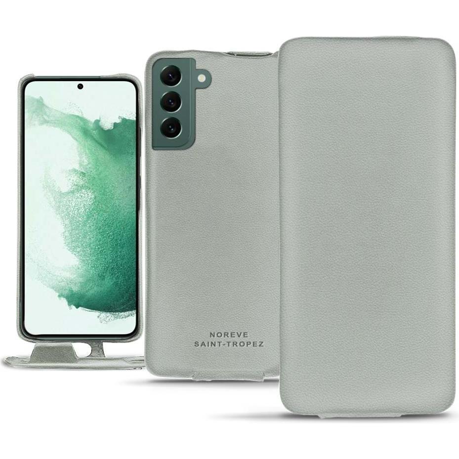 Noreve Lederschutzhülle vertikal (Samsung Galaxy S22+ 5G), Smartphone Hülle, Grau