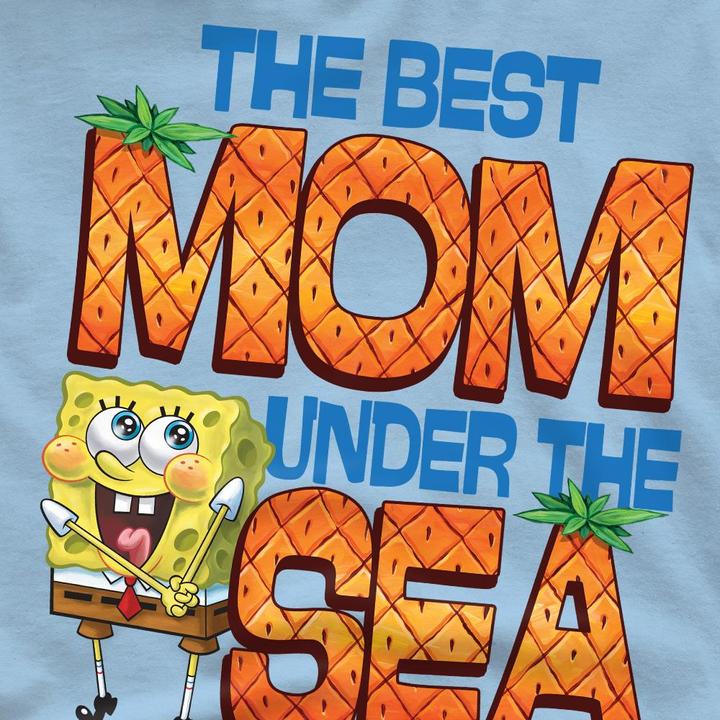 Immagine prodotto Spongebob Squarepants Best Mom Under The Sea Maglietta Festa della Mamma Uomo (S)