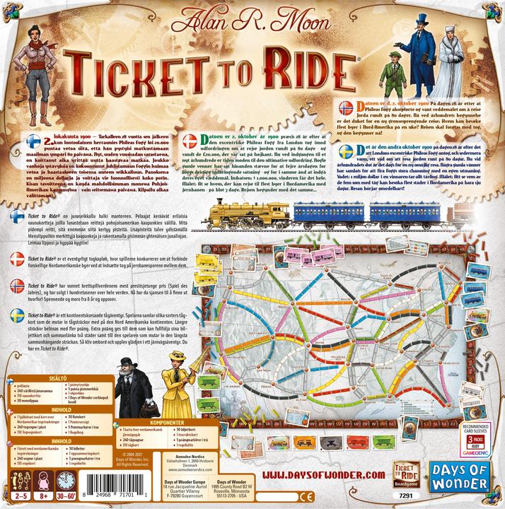 Image du produit Enigma Ticket to Ride - USA (Nordic) (DOW7201S) (Anglais, 2 - 5 Joueur)