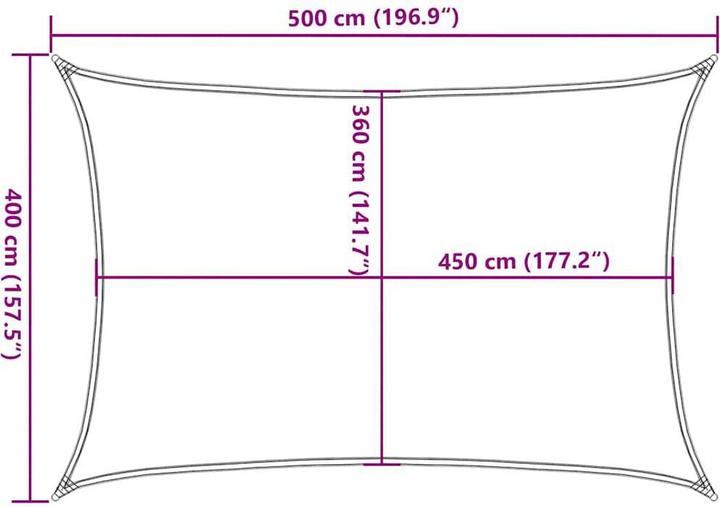 Image du produit vidaXL Voile d'ombrage (4 x 5 m)