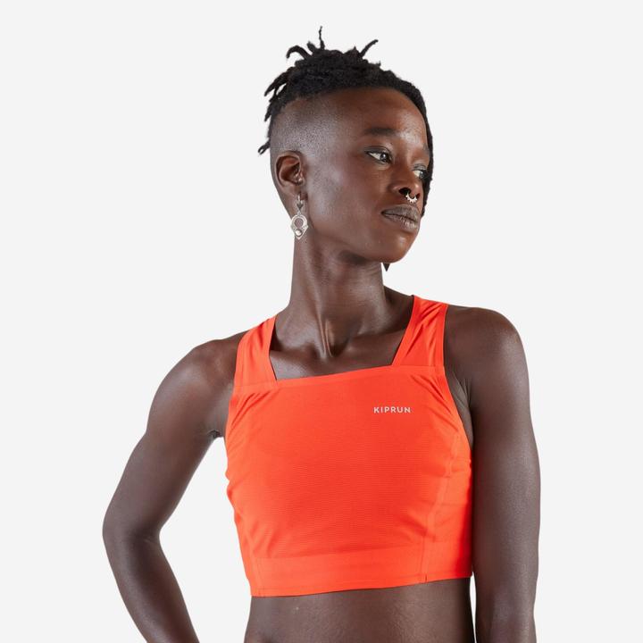 Image du produit Kiprun Crop top de Running léger Femme - Race crop 900 Light rouge Méline ROLLIN (M)