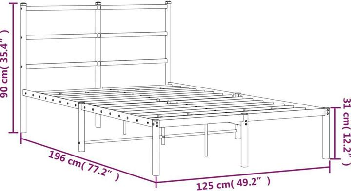 Image du produit vidaXL Bettgestell (120 x 190 cm)