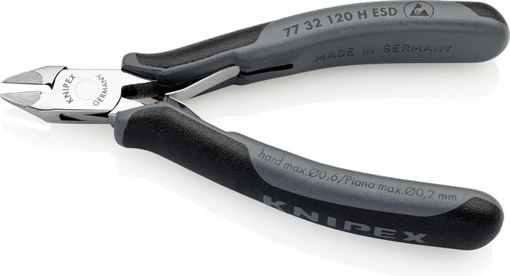 Produktbild Knipex Elektronik-Seitenschneider mit eingesetzter Hartmetallschneide ESD (120 mm)