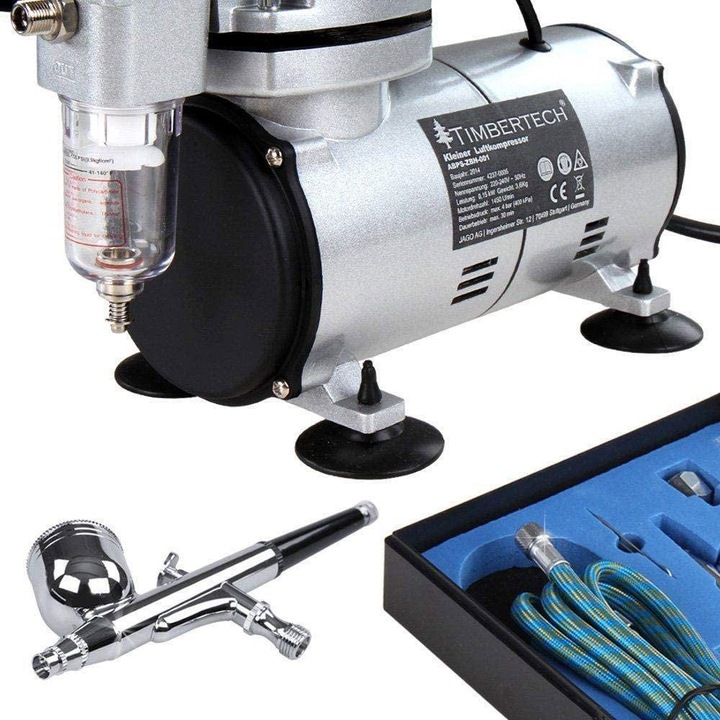 Actual product image Timbertech Airbrush set with compressor