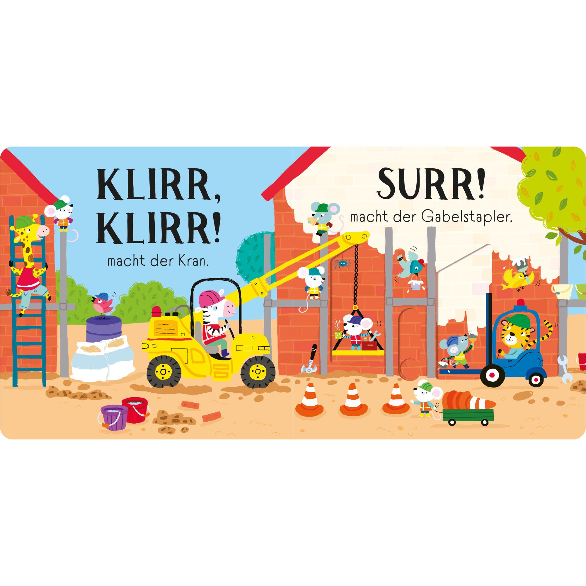 Thumbnail - Schieben und Lauschen: Fahrzeuge auf der Baustelle, Kinderbücher