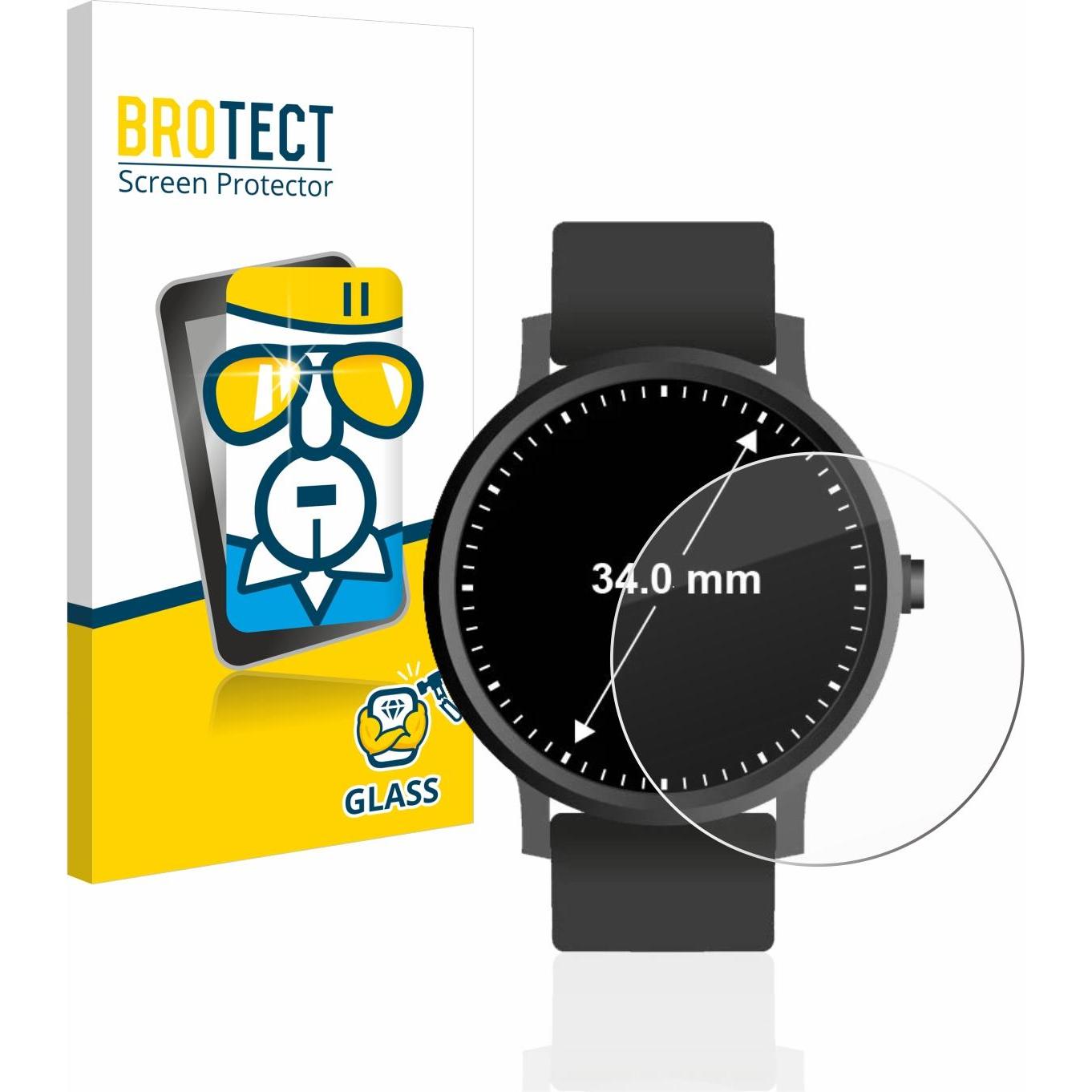 Thumbnail - BROTECT Panzerglas Hartglas Displayschutz, Smartwatch Schutzfolie, Transparent