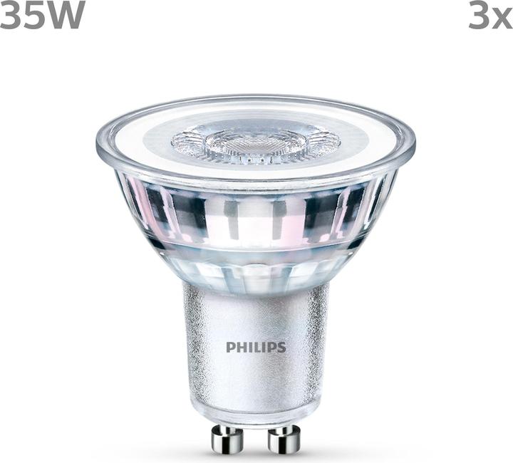 Produktbild Philips LED Classic (GU10, 3.50 W, 255 lm, 3 x, F)