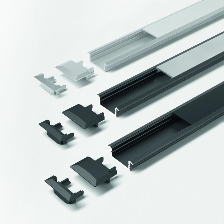 Halemeier ChannelLine C schwarz opal 10er Set L=2500 Alu- und Abdeckprofil