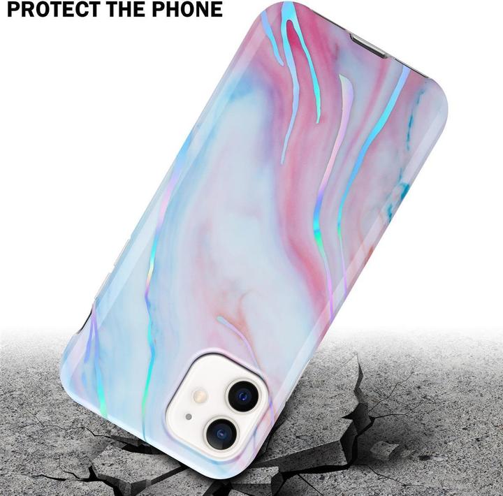 Image du produit Cadorabo Couverture IMD TPU Marbre coloré (Apple iPhone 12, Realme 12 Pro+)