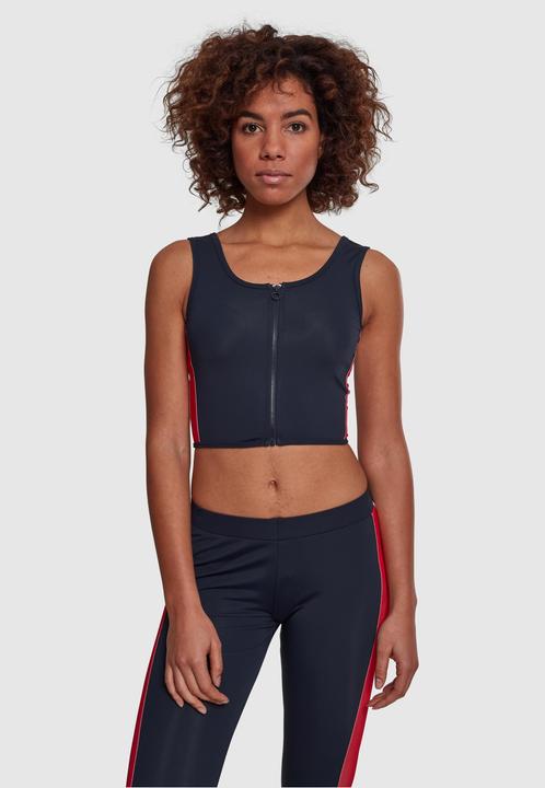 Actual product image Urban Classics Ladies Side Stripe Cropped Zip Top (XS)