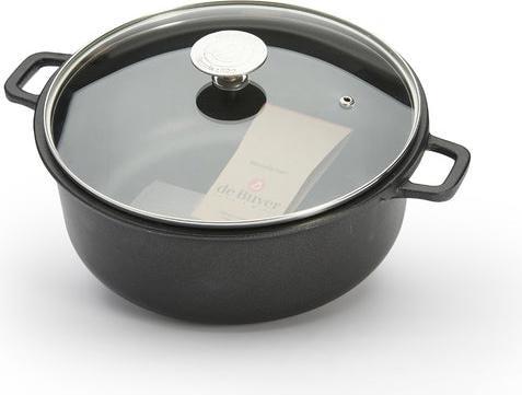 Actual product image de Buyer Choc Extreme frying pot non-stick with glass lid, induction (24 cm, Casserole + Stewpot, Aluminium)