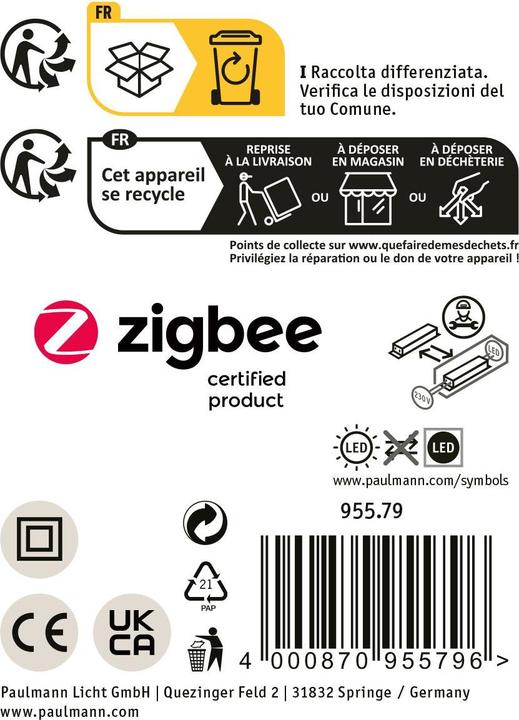 Productafbeelding Paulmann URail pendelarmatuur Lento Zigbee (1800 lm)