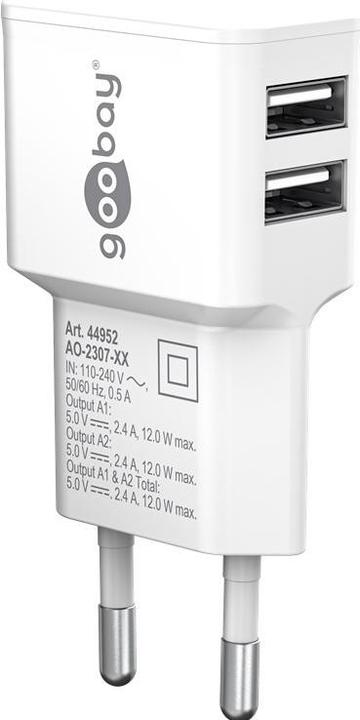 Produktbild Goobay Ladegerät 2x USB A (12 W)