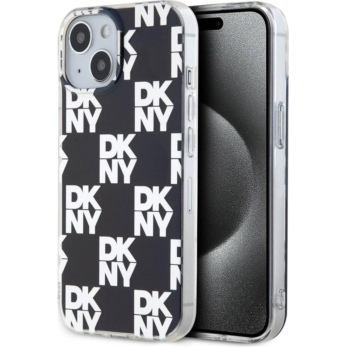 Thumbnail - DKNY PC/TPU Checkered Pattern Case for iPhone 14 Black (Apple iPhone 14), Smartphone Hülle, Weiss