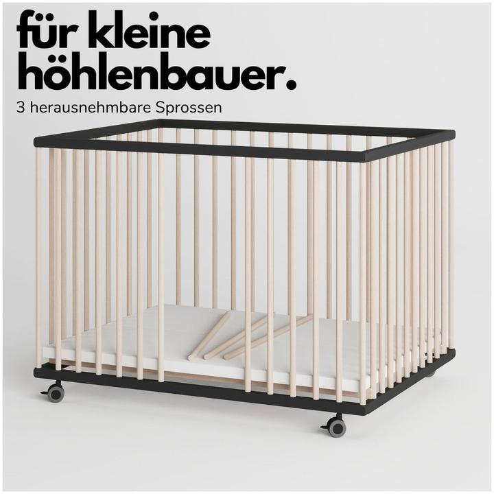 Image du produit Sämann Parc Premium avec barreaux amovibles (100 cm, 75 cm, Hêtre)