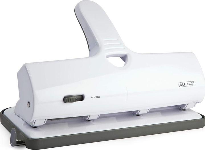 Produktbild Rapesco Vierfachlocher ALU 40, 40 Blatt, weiss benötigt 30% weniger Kraftaufwand, Stanzleistung: 40