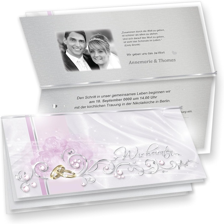 Produktbild Tatmotive Einladungen Hochzeit-Sets (40 Stk.)