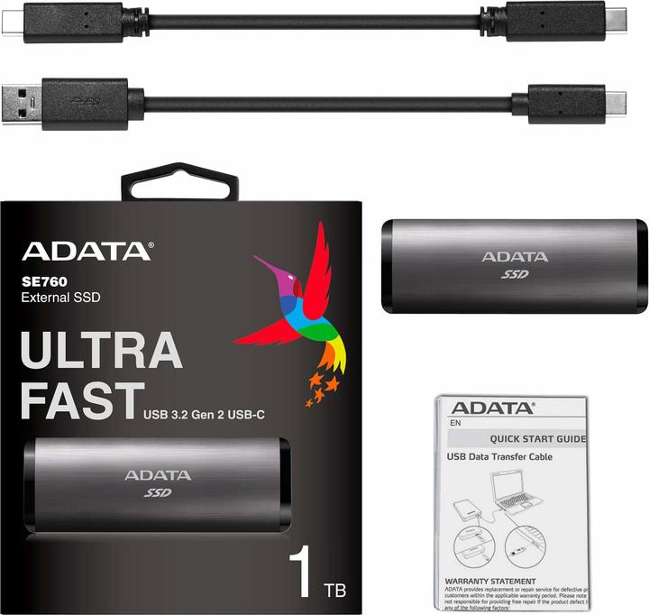 Actual product image Adata SE760 SSD 1 TB (1 TB)