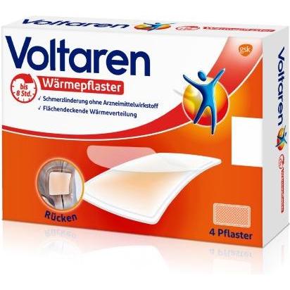 Voltaren, Muskelsalbe + Kühlpad, Wärmepflaster Rücken, 4 St. Pflaster (4 x)