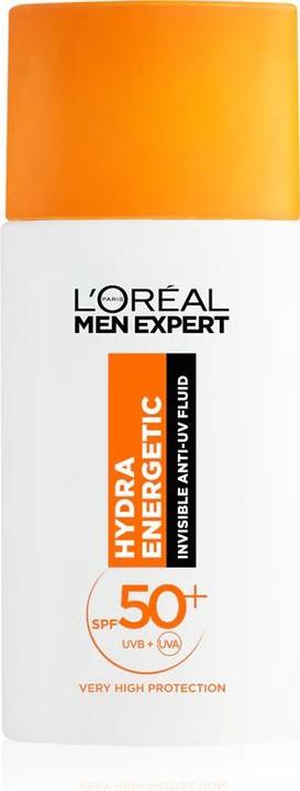 Actual product image L'Oréal Paris L'Oreal Paris Hydrating Fluid Spf 50+ Men Expert Hydra Energetic Invisible Anti-Uv Fluid - 50 Ml (Sun cream face, SPF 50, 50 ml)