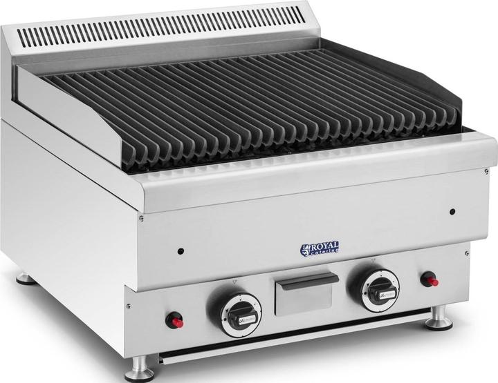 Royal Catering Lavastein-Grill Erdgas 2 x 7200 W 50 x 47 cm 4,5 kg Lavastein 0 - 460 °C (7.20 kW)