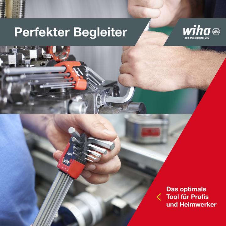 Actual product image Wiha Hex key set in ErgoStar holder 9 pcs hexagon socket spanner Hexagon spanner