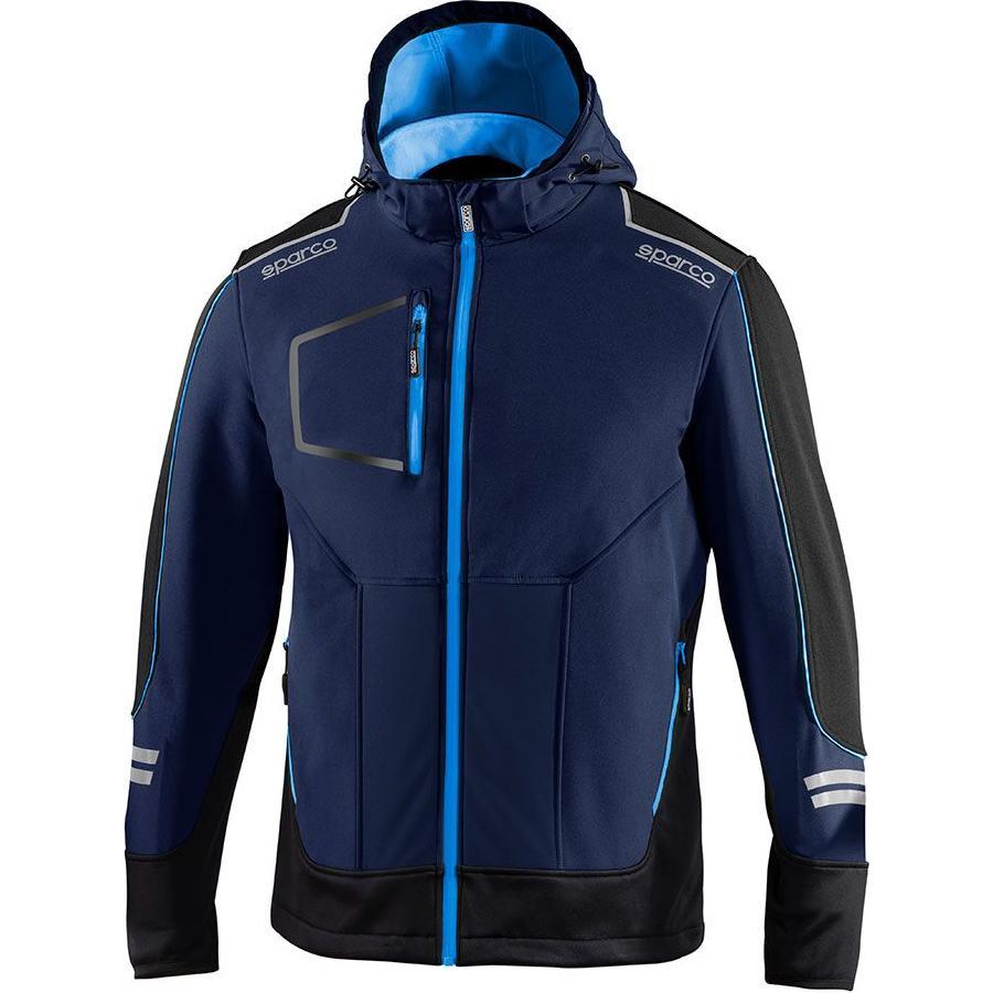 Sparco Uomo Blu Abbigliamento Da Racing, Giacca Softshell Workwear Tech (L)