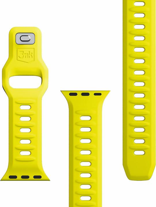 Produktbild 3MK Silicone Watch Strap żółty/yellow dla Apple Watch 38/40/41mm (Edelstahl, Silicone)