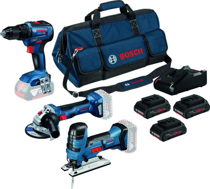 Actual product image Bosch Professional 3-tool KIT BOSCH 18V