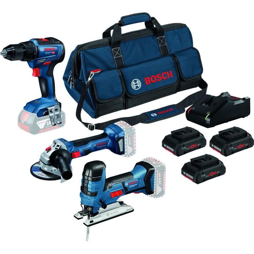 Bosch Professional, Multifunktionswerkzeug, Akku-3-tool Kit