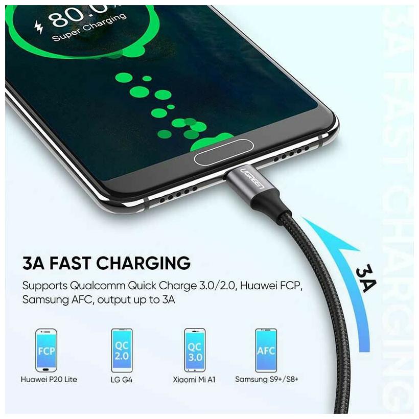 Thumbnail - Ugreen USB-C zu USB-A 2.0 Kabel (3 m, USB 2.0), USB Kabel